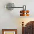 French medieval style solid wood wall lamp can be rotated bedroom bedside cafe bauhaus retro art decoration wall lamp