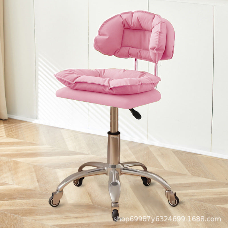 Beauty Chair Nail Art Eyelash Stool Barber Shop Backrest Lifting Chair Household Girls Bedroom Dressing Stool