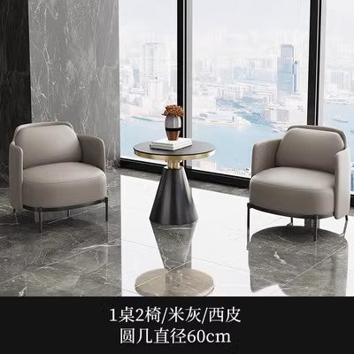 Business negotiation single sofa hotel lobby rest area sofa office light luxury reception sofa booth