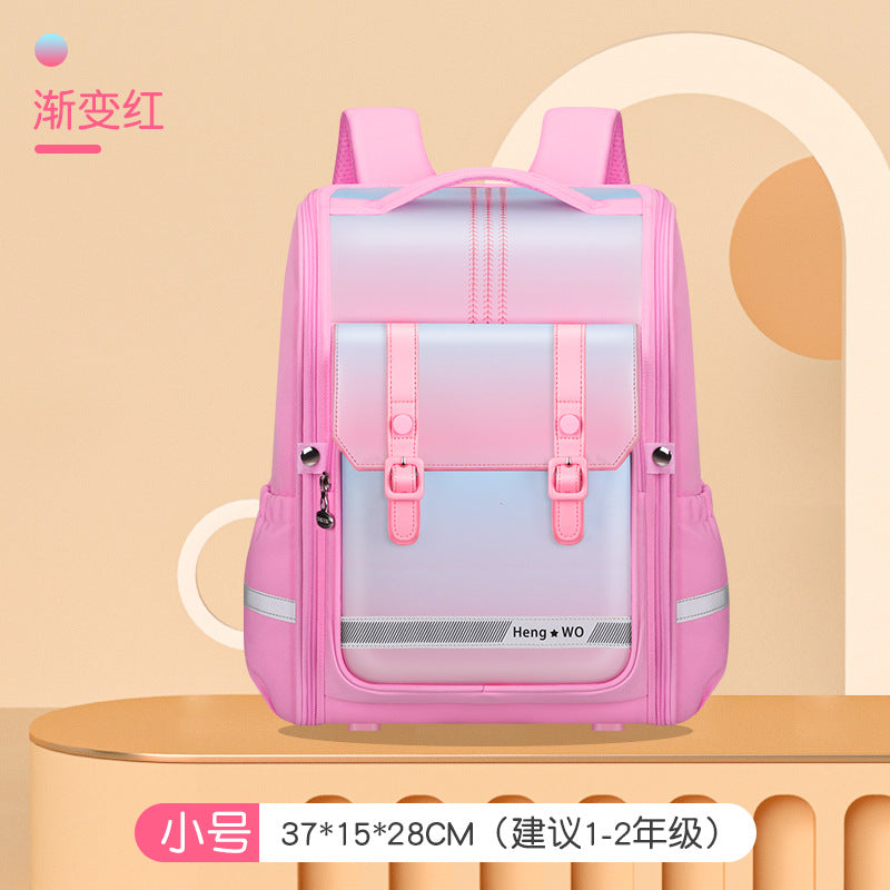 Elementary school backpack for boys and girls, large capacity, pressure-reducing, spine-protecting all-in-one backpack for grade 3