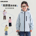 Factory wholesale korean style girls' outdoor multi-color windbreaker autumn new children's clothing small and medium kids hooded jacket