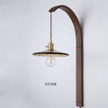 Japanese wabi-sabi style vintage zen-inspired b&b living room background wall, study, bedroom headboard walnut wood wall lamp