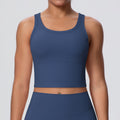 New arrival cross-border brushed yoga tops with chest pad fitness bra women's beautiful back sports intimatesbubble wrap vest outwear