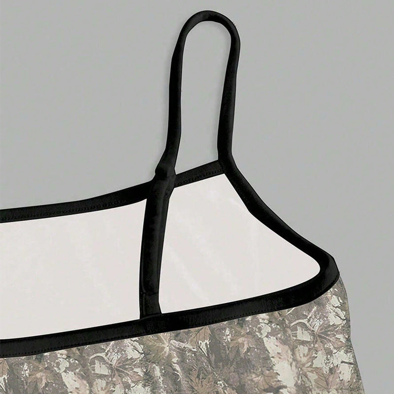 Ruimu   European and American  sexy suspender top women's clothing 2025 summer retro color small vest women