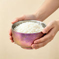 Premium pure titanium double-layer bowl - perfect for home, rice, kindergarten, and kids. durable, drop-resistant, and beautifully designed tableware