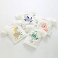 Wholesale baby short-sleeve t-shirts: 100% cotton crew neck printed tops for boys and girls - summer a-grade base layers