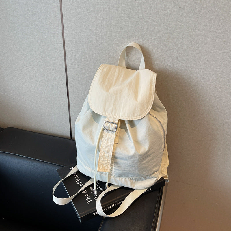 Cross-border casual lightweight cloth bag women's 2025 new simple and versatile backpack large-capacity outdoor sports backpack