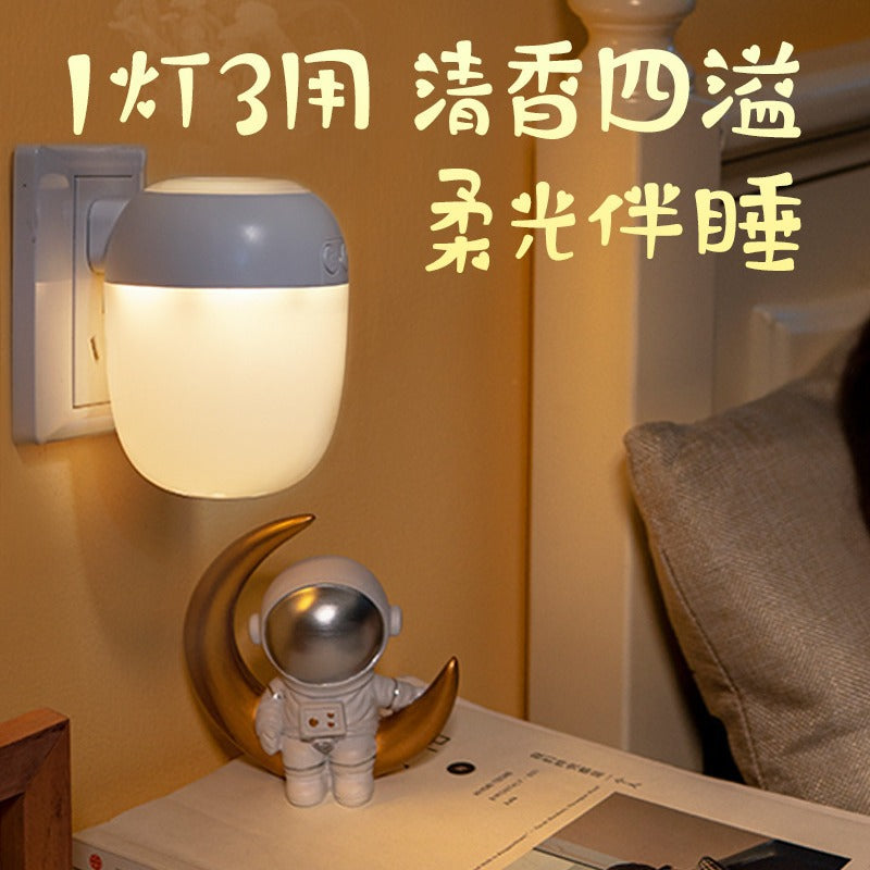Creative remote control night light - plug-in, light-sensitive, eye-care table lamp for bedroom, baby feeding, and bedside use - kids' bedside sensor mosquito repellent lamp