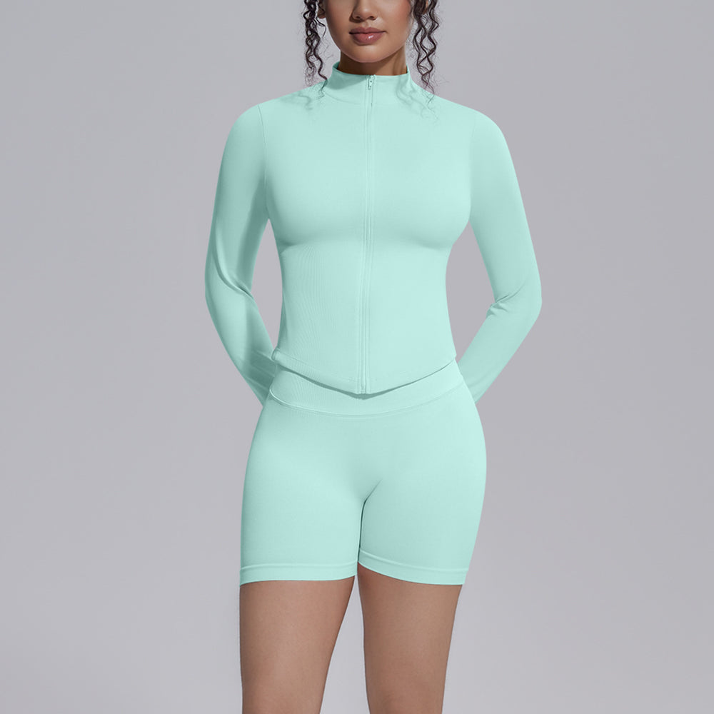 Seamless cross-border yoga set: tummy control, slimming, quick-dry activewear for fitness, outdoor leisure, running, and sports - multi-piece set