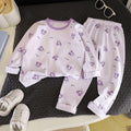 Autumn and winter kids' underwear set, baby lycra cotton thermal underwear, boys' and girls' base layer pajamas, loungewear, children's clothing