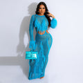 fashion new arrival european and american women's clothing sexy handmade knitting beach skirt cut out imitation mink fur tassel long skirt