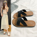 Summernew arrivaloutwear fairy bohemia sandals women's vacation imitation cut outcasual soft flats beach beach shoes
