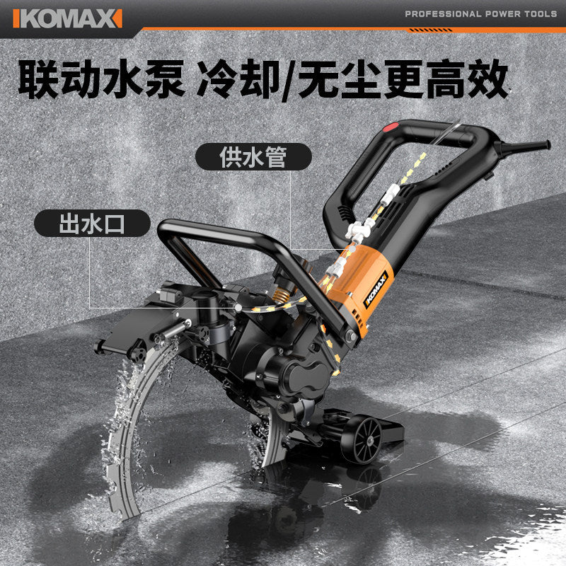 High-power brushless ring saw wall cutting machine - concrete, rebar, and stone cutting - multi-function portable grooving machine