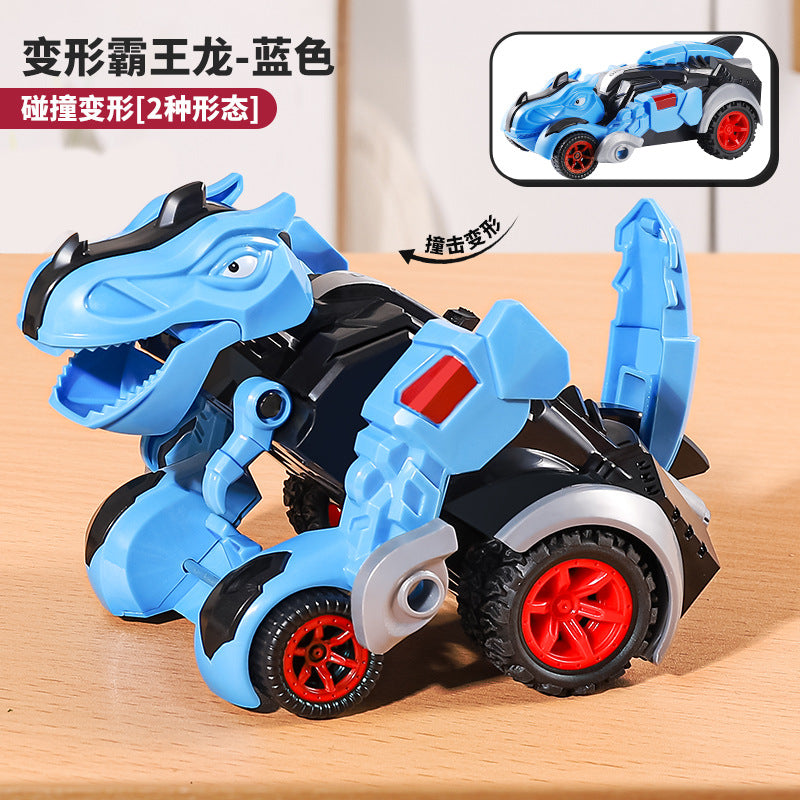 Dinosaur transforming toy - kids' collision car - boy's birthday gift - tyrannosaurus rex robot - ages 3-6