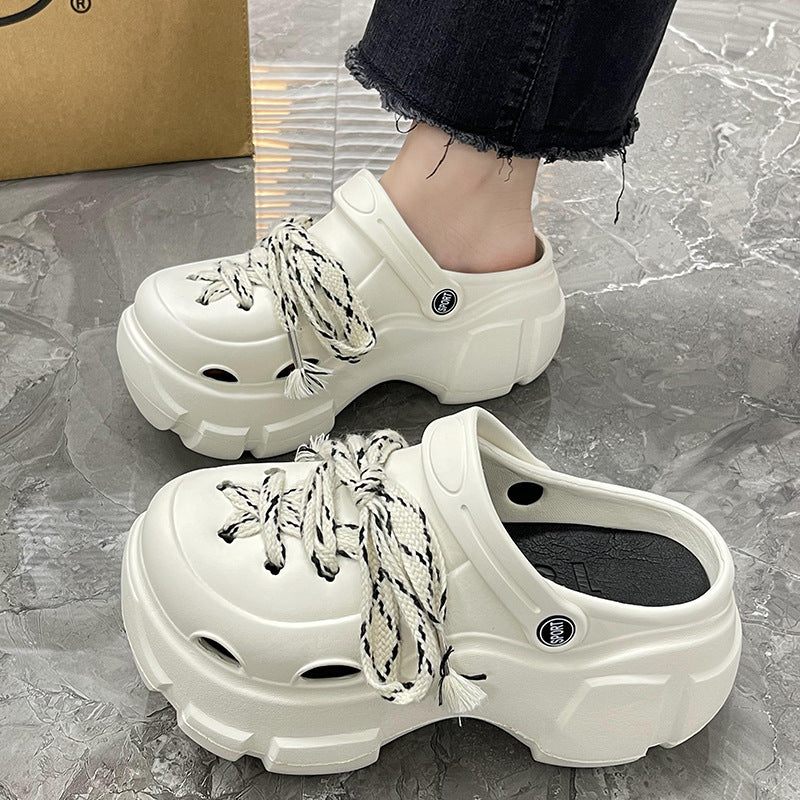Thick sole crocs women's new arrival heightenednon-slipfashionpopular popular beach sandals outwear summer wholesale