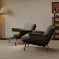 Designer light luxury italian minimalist mid-century wabi-sabi style high-end single sofa