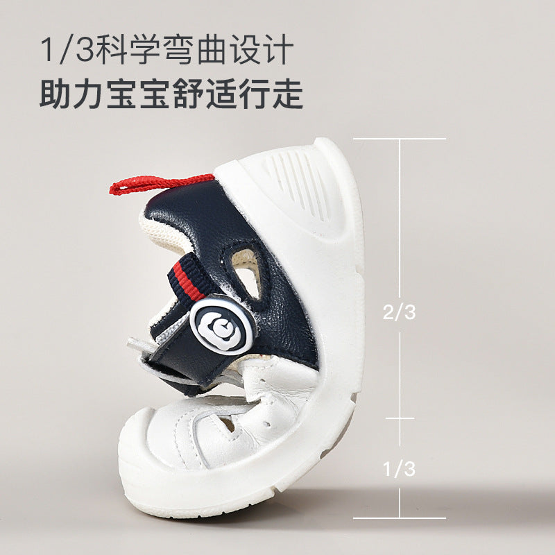 Baby sandals for boys, summer infant first walker shoes, 0-1-2 years old, soft sole baby and toddler functional shoes for girls