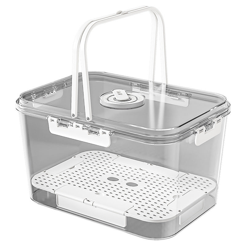 Portable crisper, portable large-capacity fruit box, essential for travel, refrigerator storage box, picnic packing box
