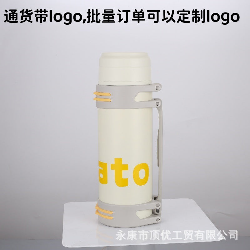 Large capacity stainless steel travel kettle 304 outdoor sports insulated hot and cold water bottle household thermos advertising gift
