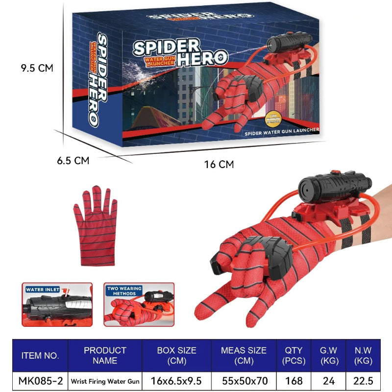 spider water gun launcher hero wearable wrist water gun press continuous beach water play wholesale
