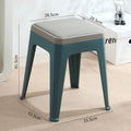 Soft plastic medium-sized kids stool living room dining table stool thickened adult for home durable and stackable storage