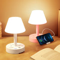 Multifunctional desk lamp socket all-in-one eye protection bedside lamp multi-slot cold and warm light for home remote control bedroom lamp plug strip