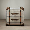 American retro distressed loft mix and match coffee table industrial style metal corner table space aluminum movablefoldable bedside table