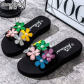 Anti-fall plaidthickened princess style women's flip-flops ultra-light trendyins home and outdoor stain-resistant summer sandals