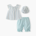 Girls' summer outfit  new three-piece set, sweet style, pure cotton class a, stylish baby girl clothes