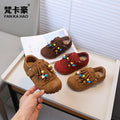 Vancahao kids' tassel birkenstock shoes - new autumn  korean style girls' fashionable colorful beaded casual single shoes
