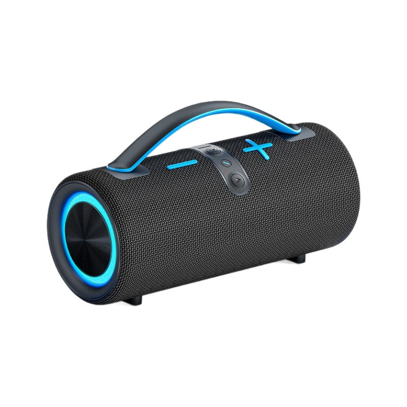 New wireless bluetooth speaker - outdoor fabric waterproof portable subwoofer with rgb lighting - gaming audio