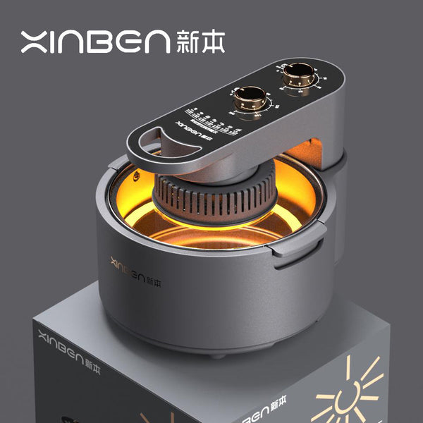 Xinben 270 ° Surround View 7L Large Capacity Visual Glass No Fume Electric Fryer French Fry Machine Air Fryer Household
