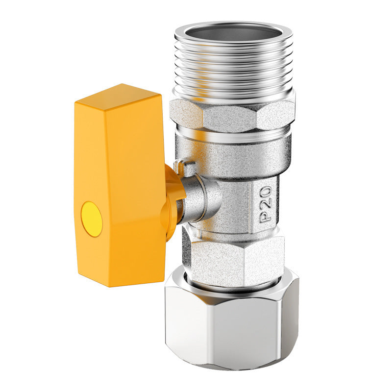 4 points and 6 parts per piece, copper ball valve switch, thickened all-copper gas valve, natural gas special valve, sturdy and durable