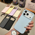 Large pore liquid silicone inner magnetic case for apple 17 pro max - solid color, skin-feel, drop-proof iphone 15