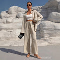 European and american cross-border  summer new arrival: loose-fit two-piece set with wide-leg pants - casual outfit for wholesale export