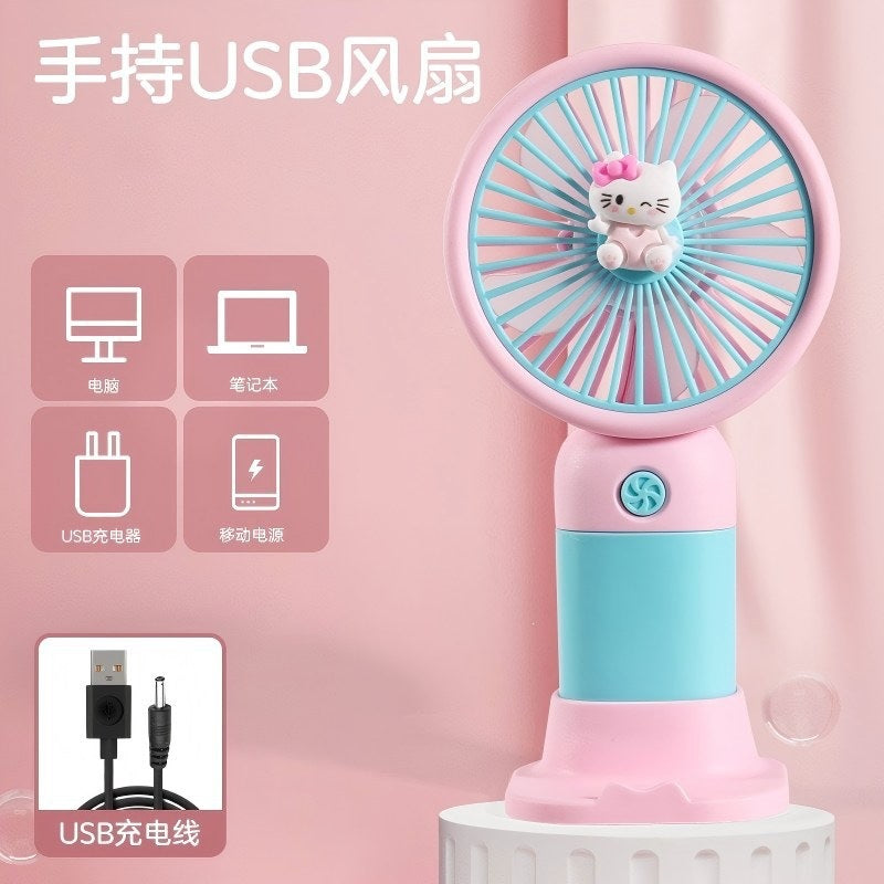 Handheld mini fan - portable, rechargeable, usb powered, silent desktop fan for office, student dorm, and travel
