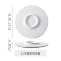 Meteor shower volcano plate - white