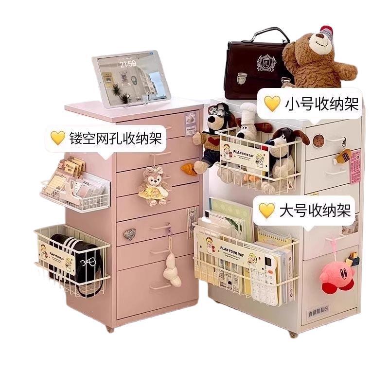 Haiermo cream style eight drawer cabinet movable desk under drawer cabinet living room bedroom room storage dopamine popular
