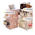 Haiermo cream style eight drawer cabinet movable desk under drawer cabinet living room bedroom room storage dopamine popular
