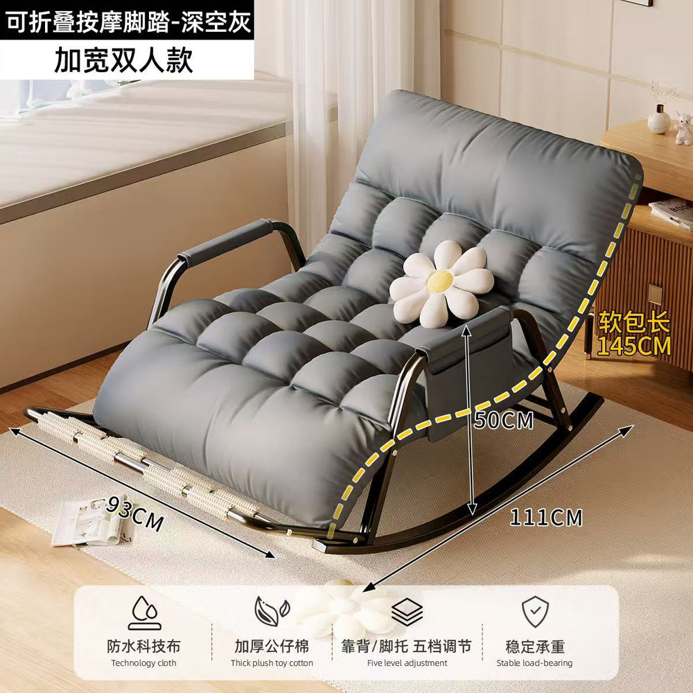 Rocking chair double recliner for home lazy chair plaid reclining living room rocking chair popular casual adult sofa chair