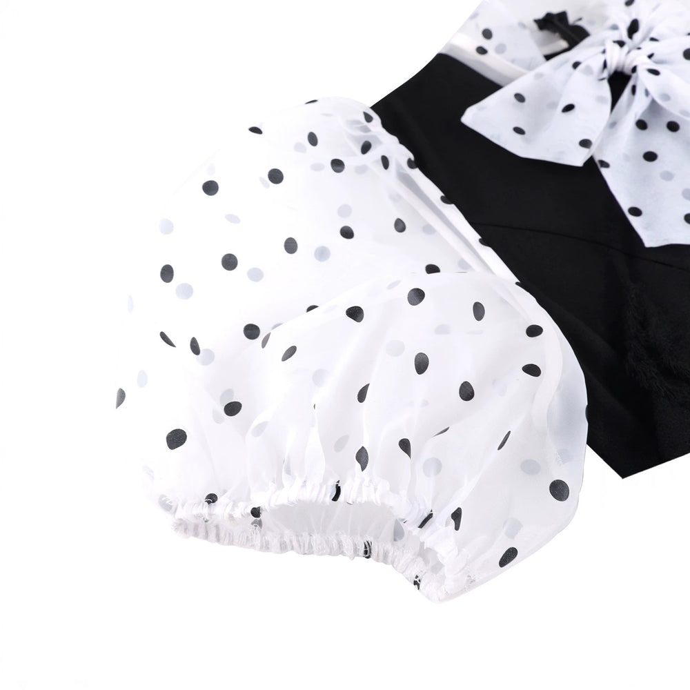 new plus size polka dot tulle sleeve bodycon dress with bow detail