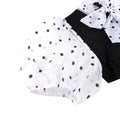 new plus size polka dot tulle sleeve bodycon dress with bow detail
