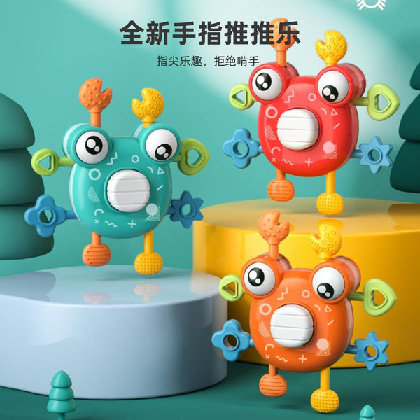 Baby finger push music 3 months 6 baby early education puzzle grasp pull training 0-1 year old child 2 small toys
