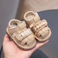 Summer new baby girl sandals non-slip soft sole first walker shoes closed toe boys shoes beach kids shoes 0-2 years