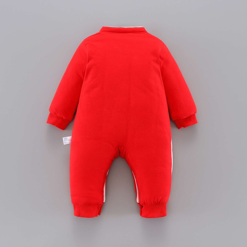 Baby quilted long sleeves one-piece baby girl 100-week dress chinese style thin cotton romper jumpsuit