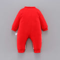 Baby quilted long sleeves one-piece baby girl 100-week dress chinese style thin cotton romper jumpsuit
