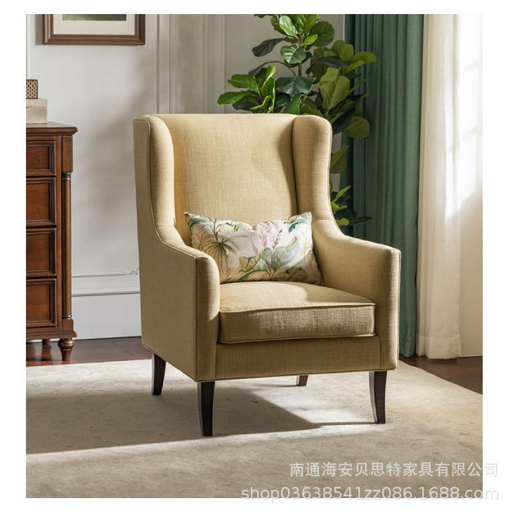 American light luxury small apartment leisure tiger chair simple balcony single fabric sofa designer high back chair all-inclusive