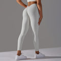 fashion brushed v-waist pleated pure color peach butt yoga pants sports running fitness tight nine-point pants