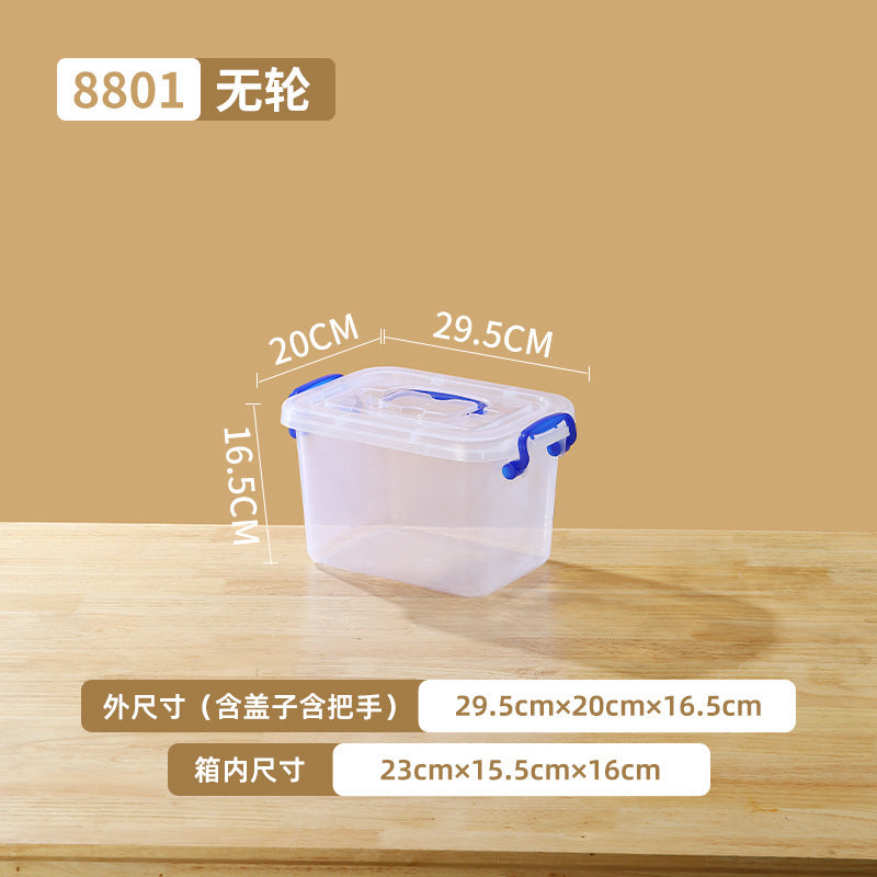 Customized plastic transparent storage box, clothes quilt sorting box, large and small storage box, snack toy storage box.