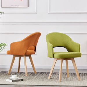 Scandinavian solid wood backrest chair for home balcony bedroom casual sofa chair company reception negotiation chair for home dining chair